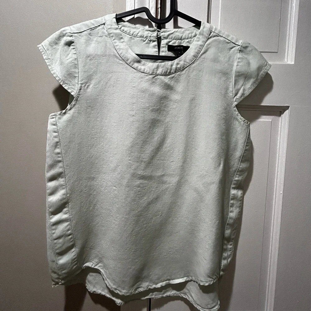 J. Crew light mint Blouse Classic Design